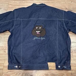 Vintage Fubu Platinum‎ Mens XXL Denim Fat Albert Blue Trucker Jacket